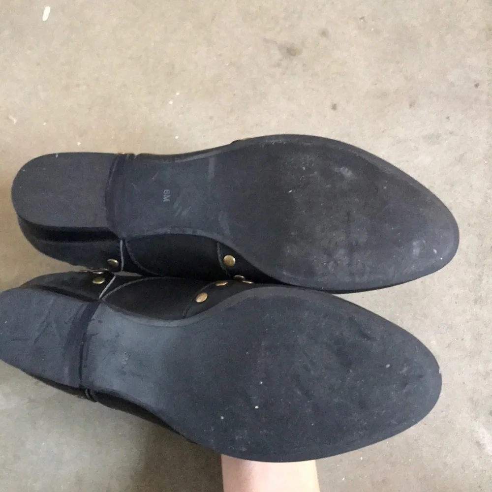 Jeffrey Campbell Black Leather Studded Oxford Flats